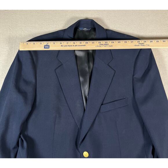 Brooks Brothers "346" Mens Size 43R Wool Blazer Navy Blue - Picture 4 of 12